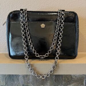 Eric Javits Black Patent Leather Bag
